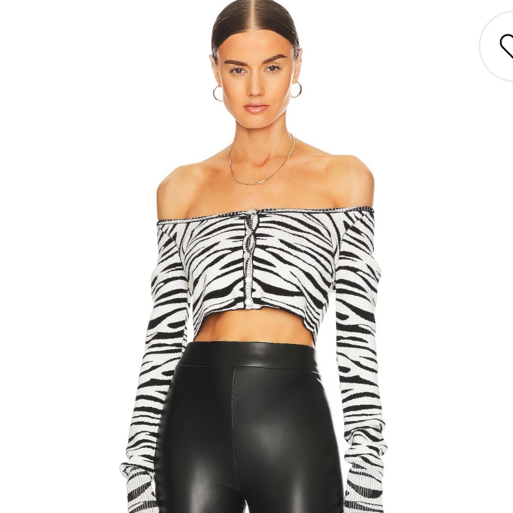 LPA Zebra Print Cardigan